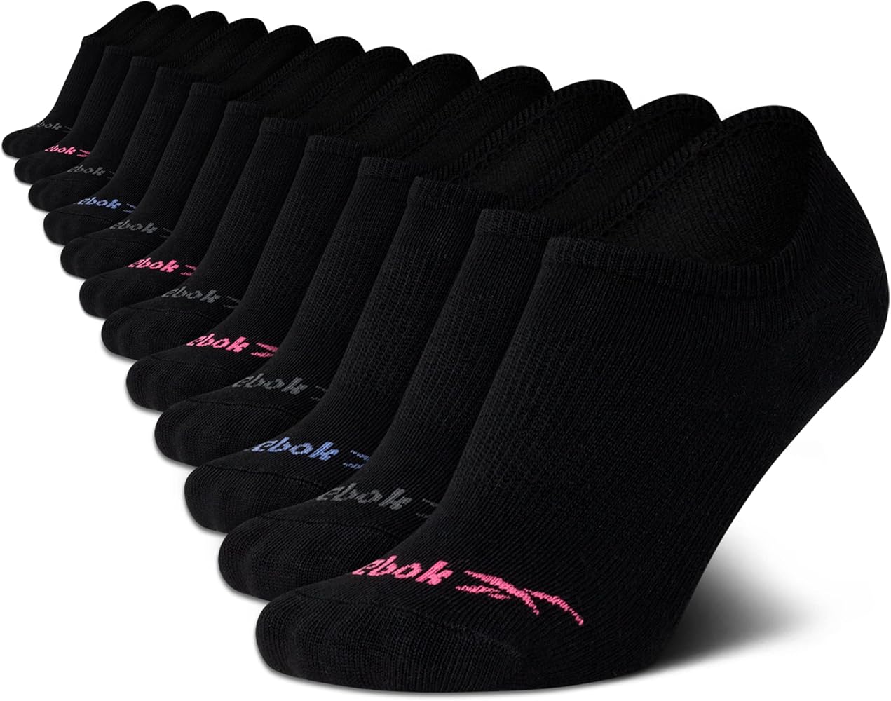 Reebok Women's Socks - Lightweight No-Show Liners (12 pack)