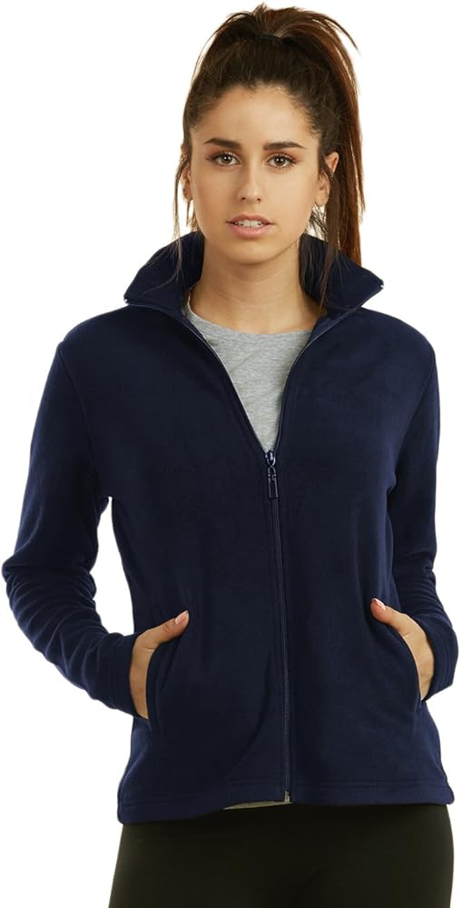 Women's Polar Fleece Full Zip Up Winter Jacket