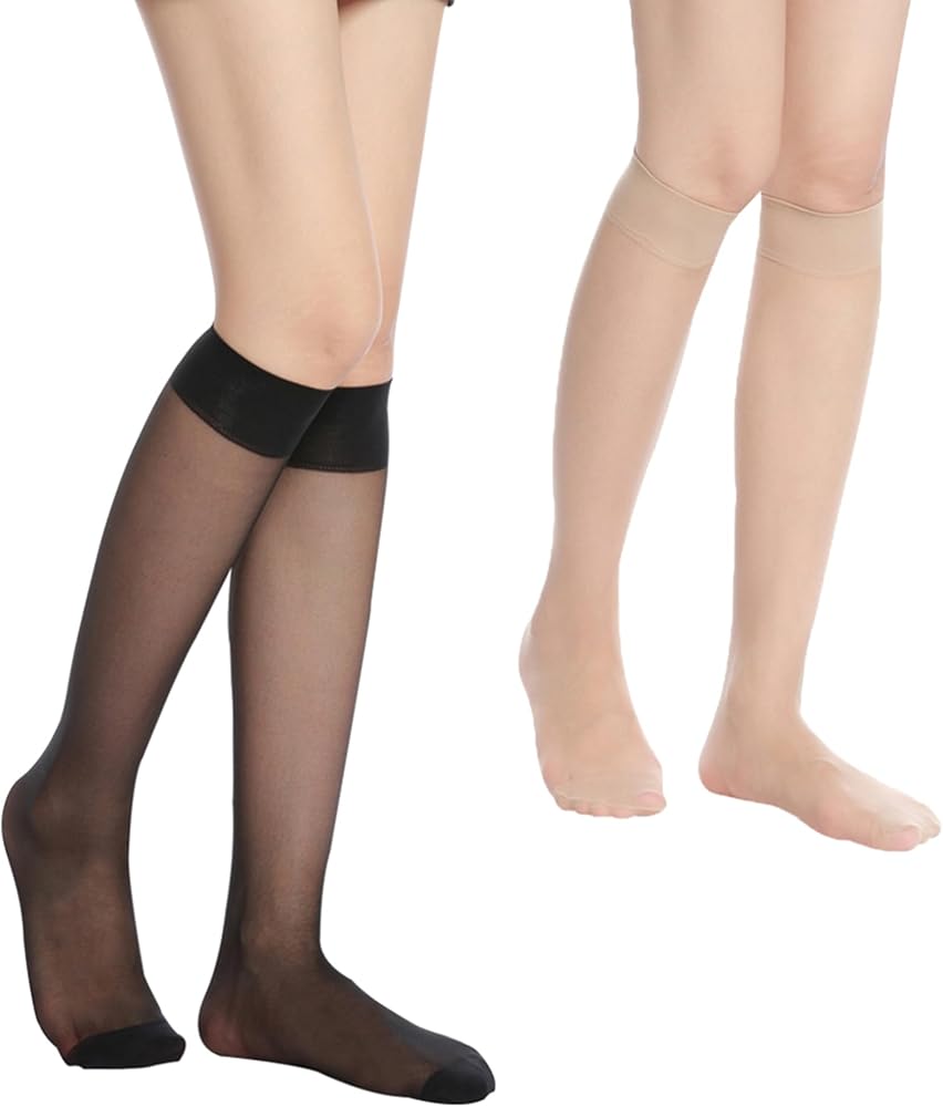 HA WA Women's Knee High Stocking Nylon Pantyhose Socks