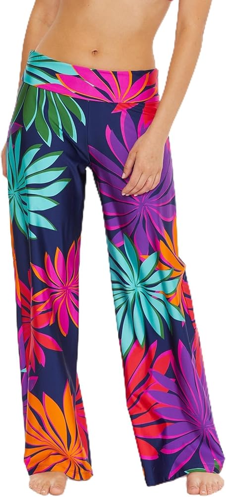 Trina Turk Women's Standard Wailea Swim Pants, Casual, Wide Leg, Beach Cover Ups