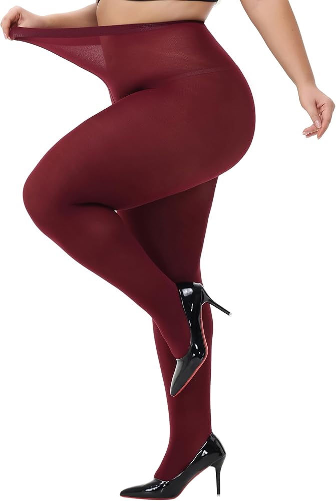 Plus Size Tights for Women Super Soft 80D Semi Opaque Pantyhose Stretchable Women’s Stockings 1XL - 4XL