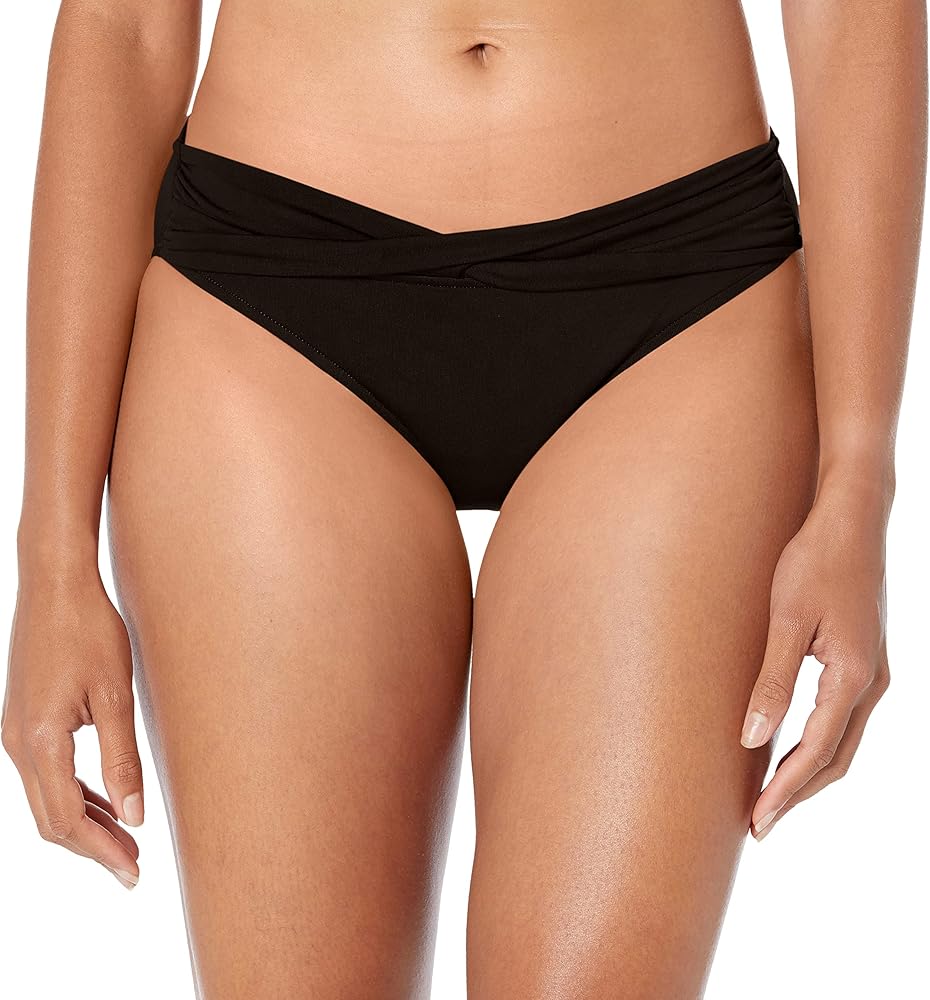 Seafolly Women's Twist Band Hipster Full Coverage Bikini Bottom Swimsuit