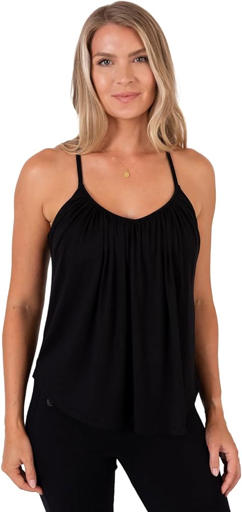 JJwinks Women's Slumber Party Top - Lounge Top with Spaghetti Straps, Razor Back, Built in Shelf