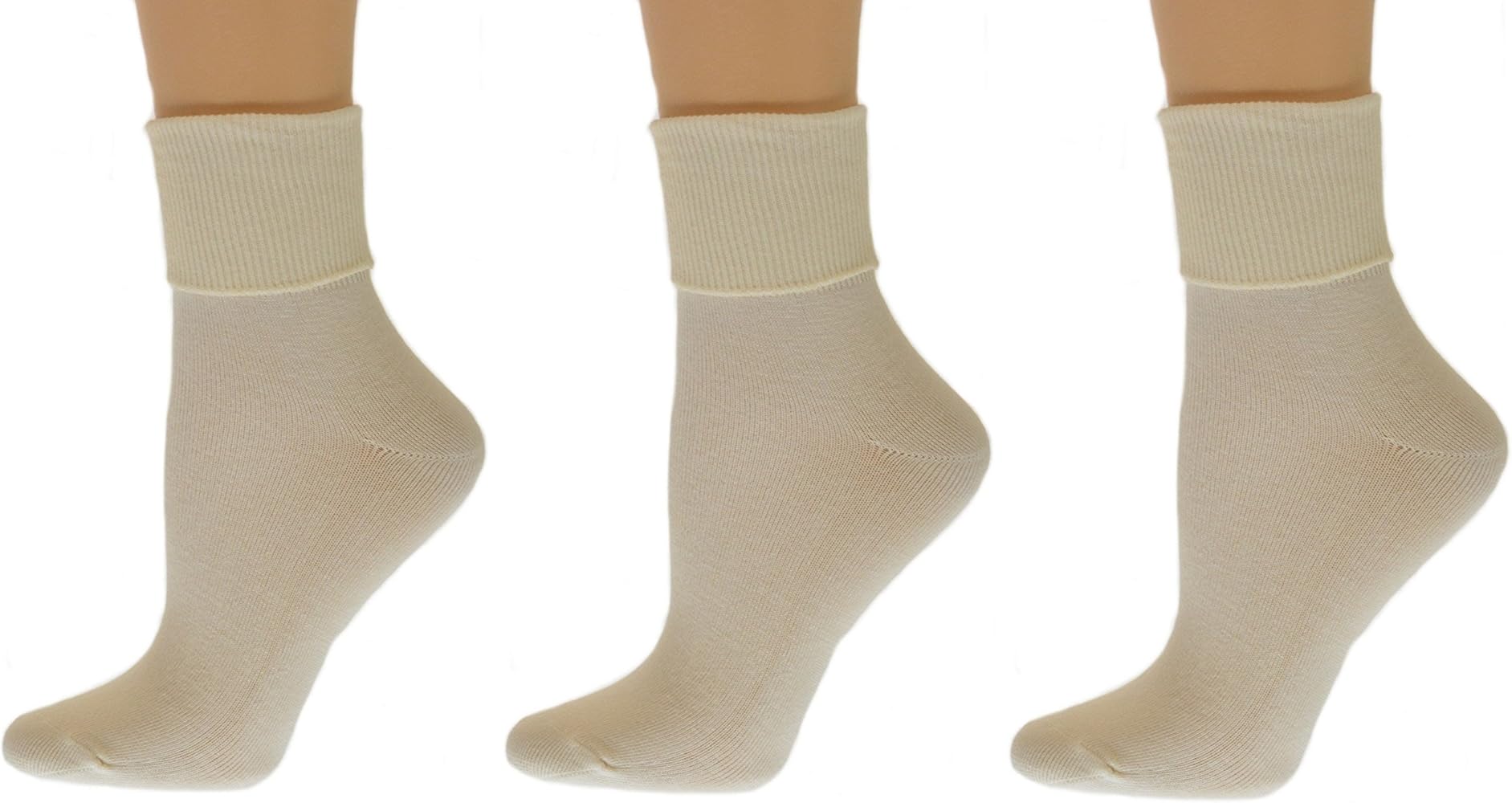 Women's Organic Combed Cotton Ankle Socks, Breathable, Non-Irritating & Seamless Toe, Ideal for Activewear - 3 Pair