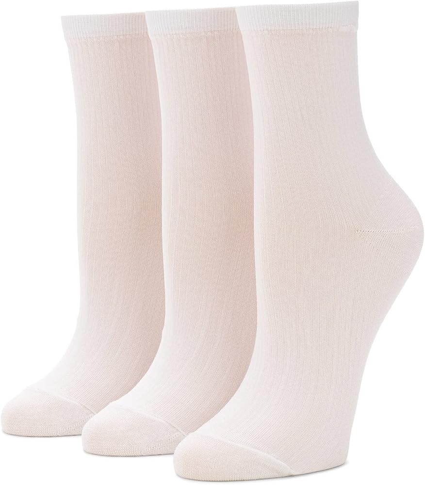 HUE Women's Ultrafine Anklet Sock 3 Pair Pack