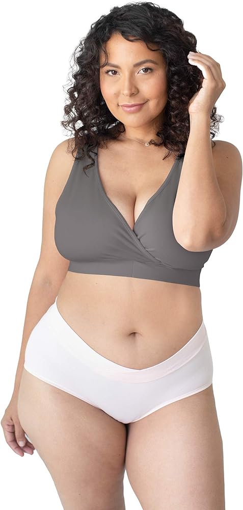 Kindred Bravely Organic Cotton Maternity & Nursing Sleep Bra | Wireless Cotton Bras for Women