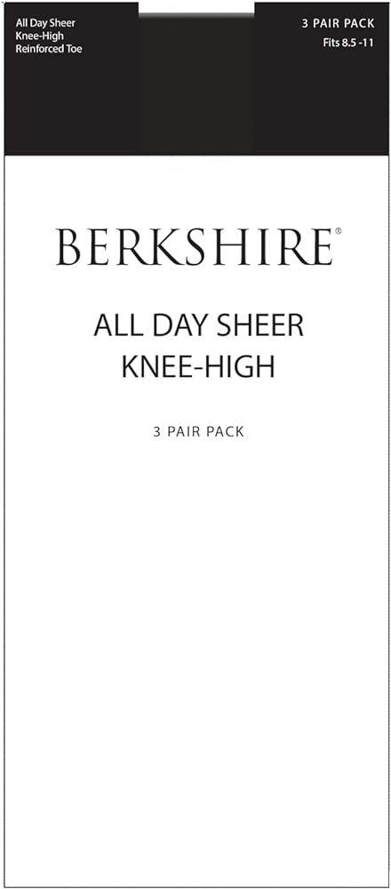 Berkshire Women's Day Sheer Knee High with Reinforced Toe-3 Pack