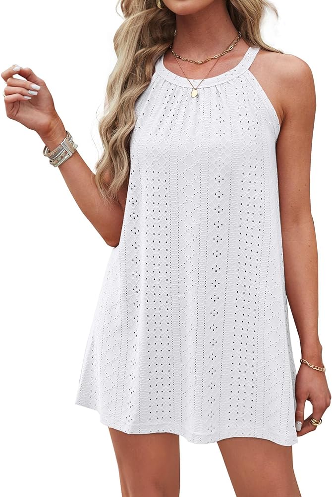 WIHOLL Swimsuit Cover Up for Women Crochet Hollow Out Summer Dresses for Women 2024