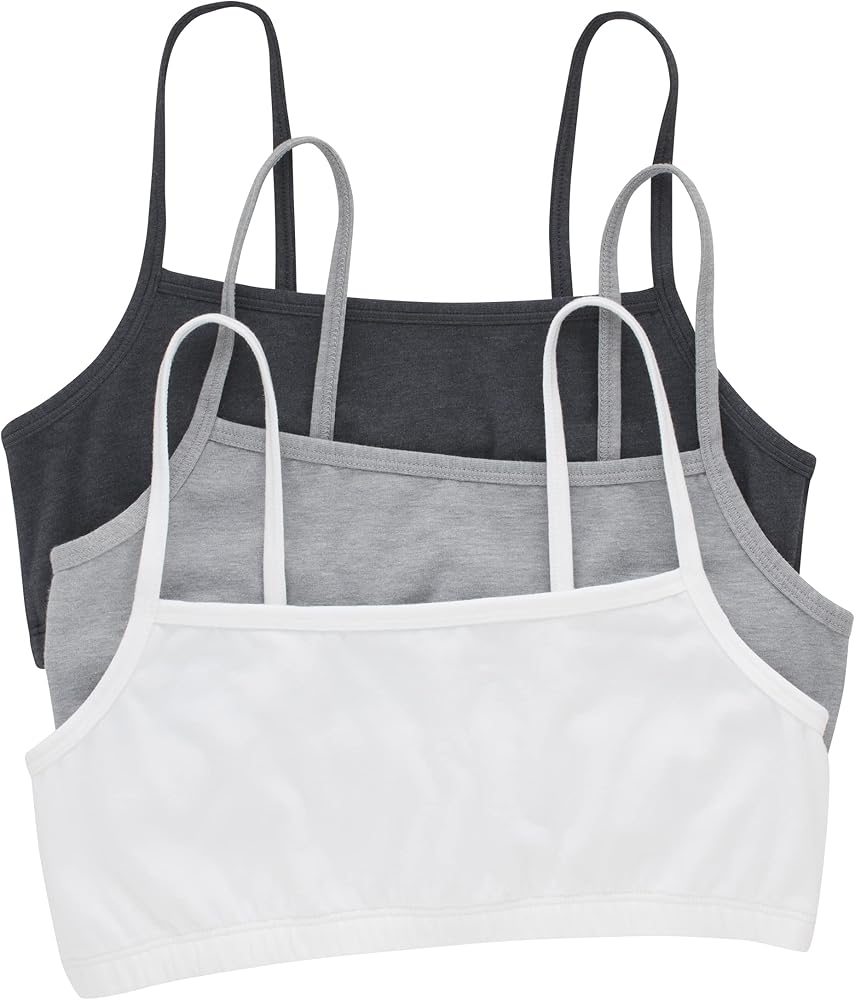 Hanes womens String Bralette Pack,Cotton Bralette, 3-pack