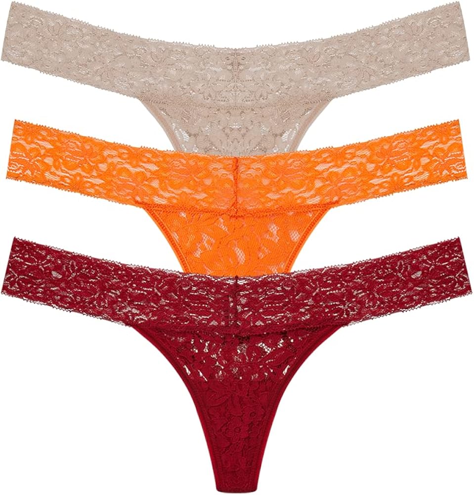 HOPE - Lace Thong FUN 3 Pack - Sexy and Seamless Underwear Women - Lingerie for Women, Panties