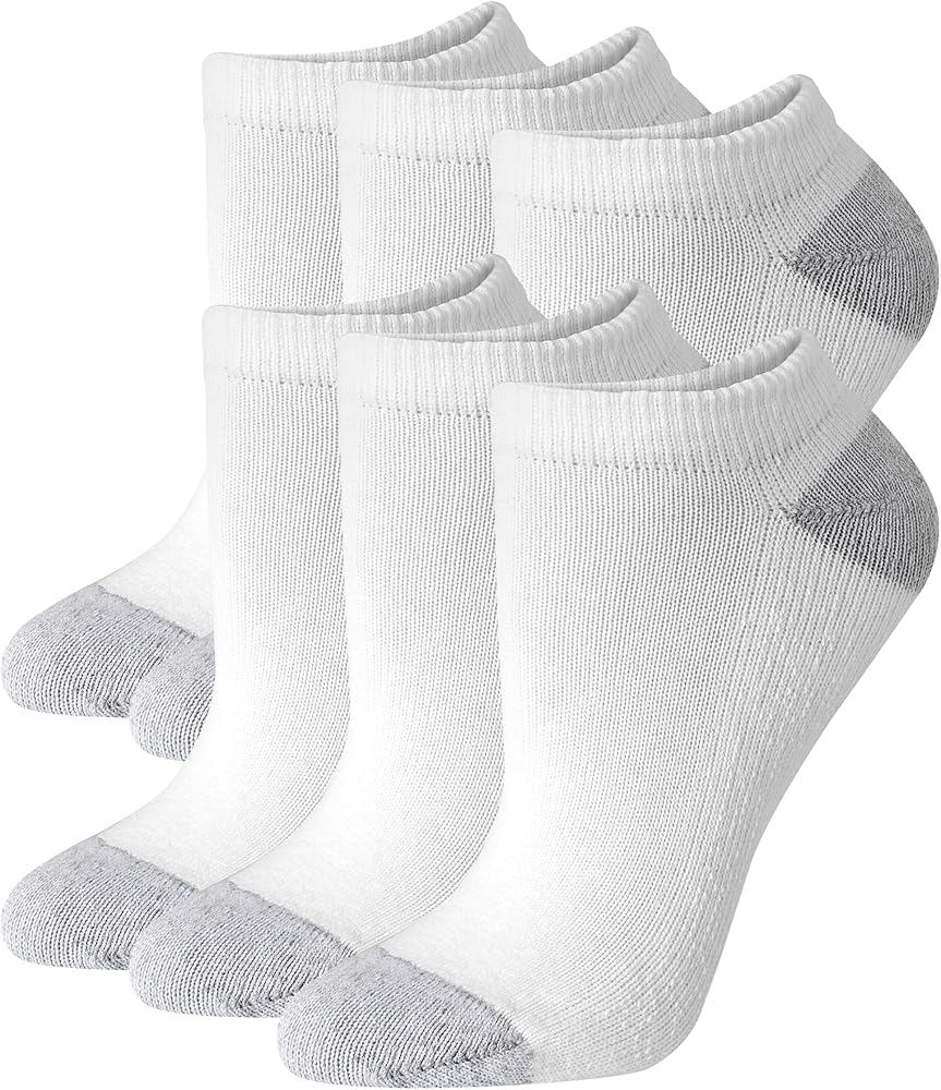 Hanes Women's Plush Comfort Toe Seam No Show Socks, 6-Pair Pack