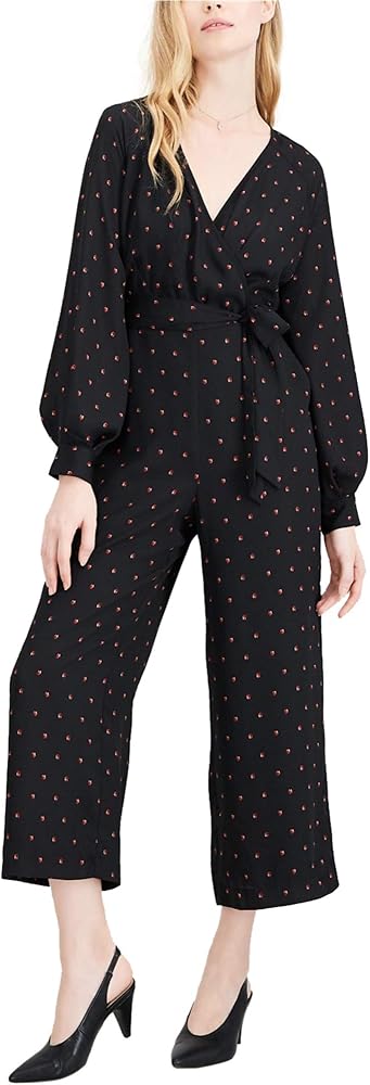 Womens Printed Cropped Jumpsuit