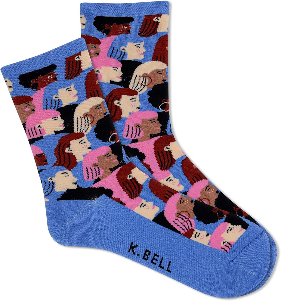 K. Bell Fun Women Unite Crew Socks-1 Pairs-Cool & Empowering Novelty Gifts