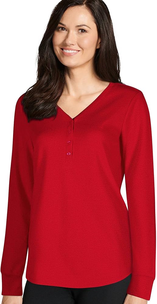 Jockey Women's Sleepwear Fam Jams Long Sleeve Henley