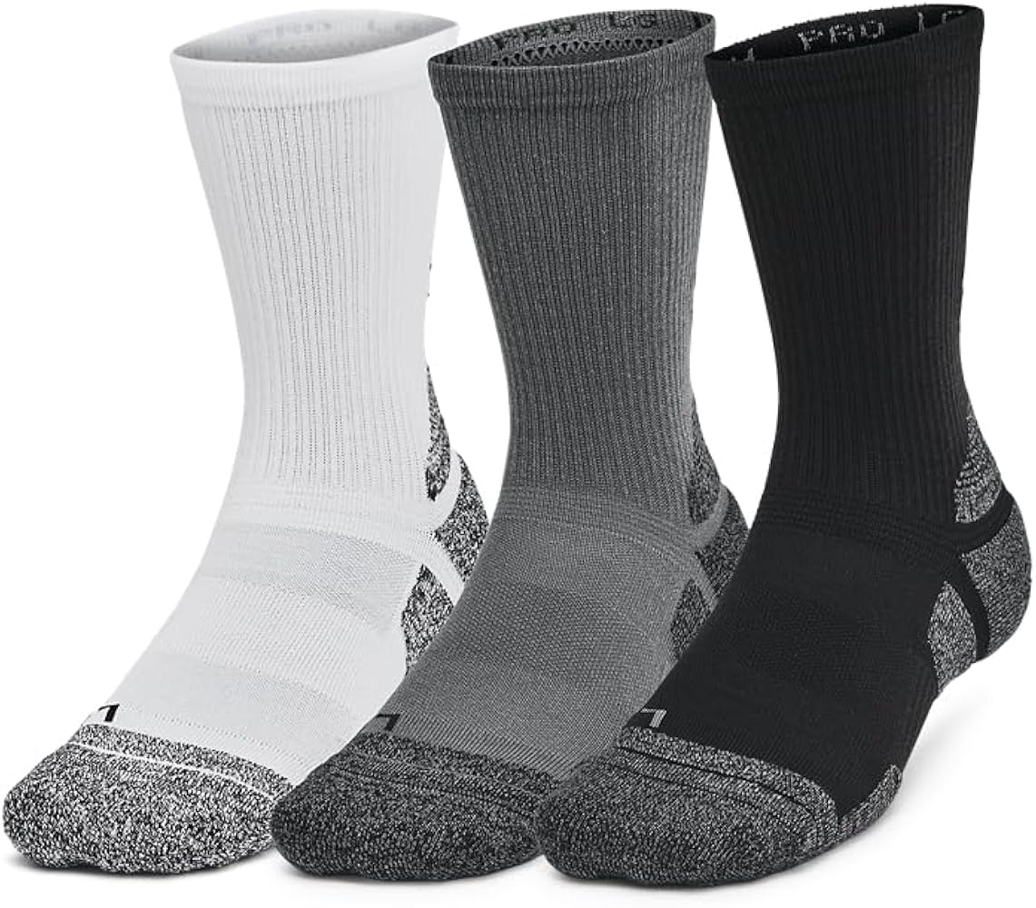 Under Armour Unisex-Adult Performance Tech Pro Crew Socks 3 Pack