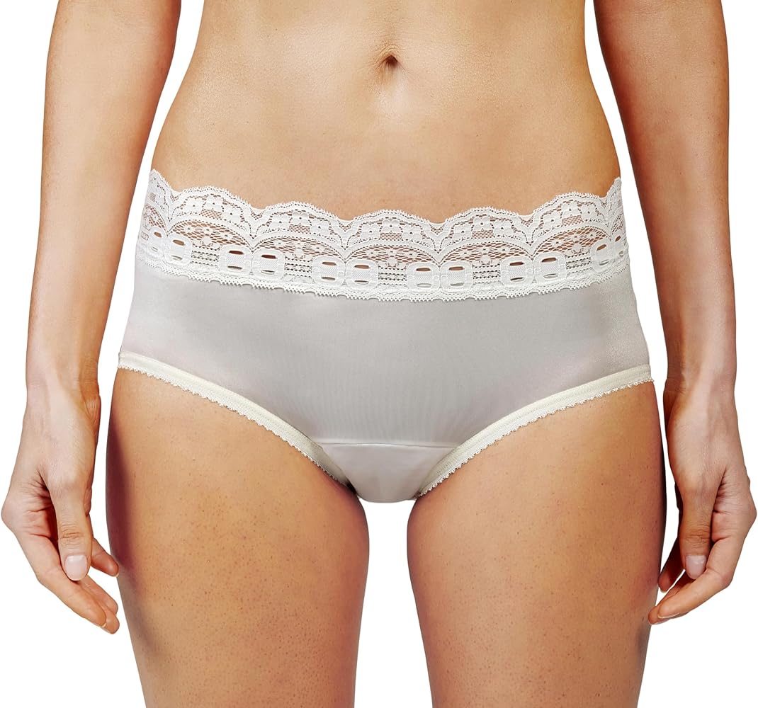 Shadowline Women's Lace Trimmed Hipster Panty 3 Pack