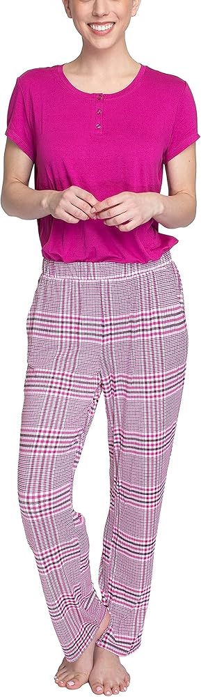 Hanes Women's Comfort Sleep Feather Knit Pajama Set, Lounge PJ Sleep Set, Multiple Colors, Multiple Sizes