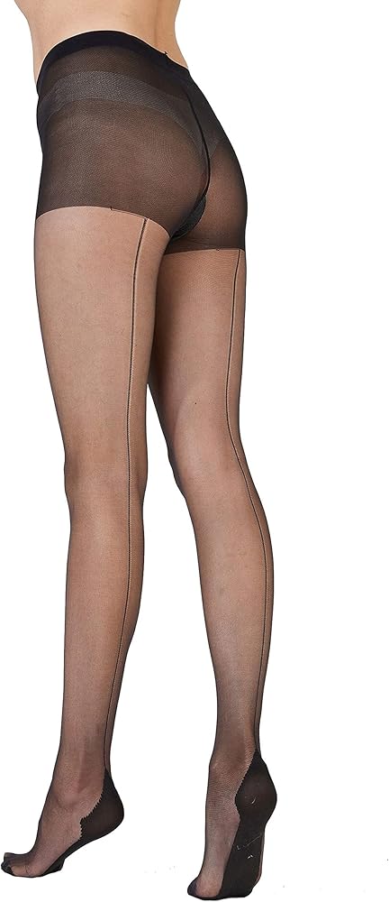 Women's Nylons 10 Denier Gloss Backseam Tights