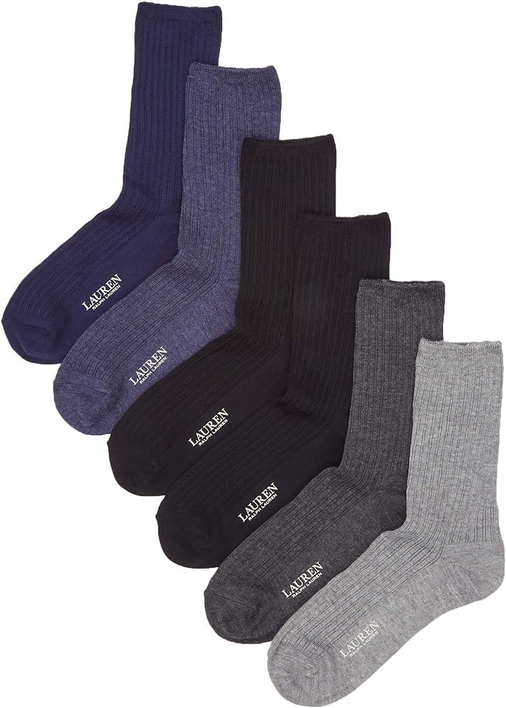 Polo Ralph Lauren 6-Pairs Soft Black Trouser Socks