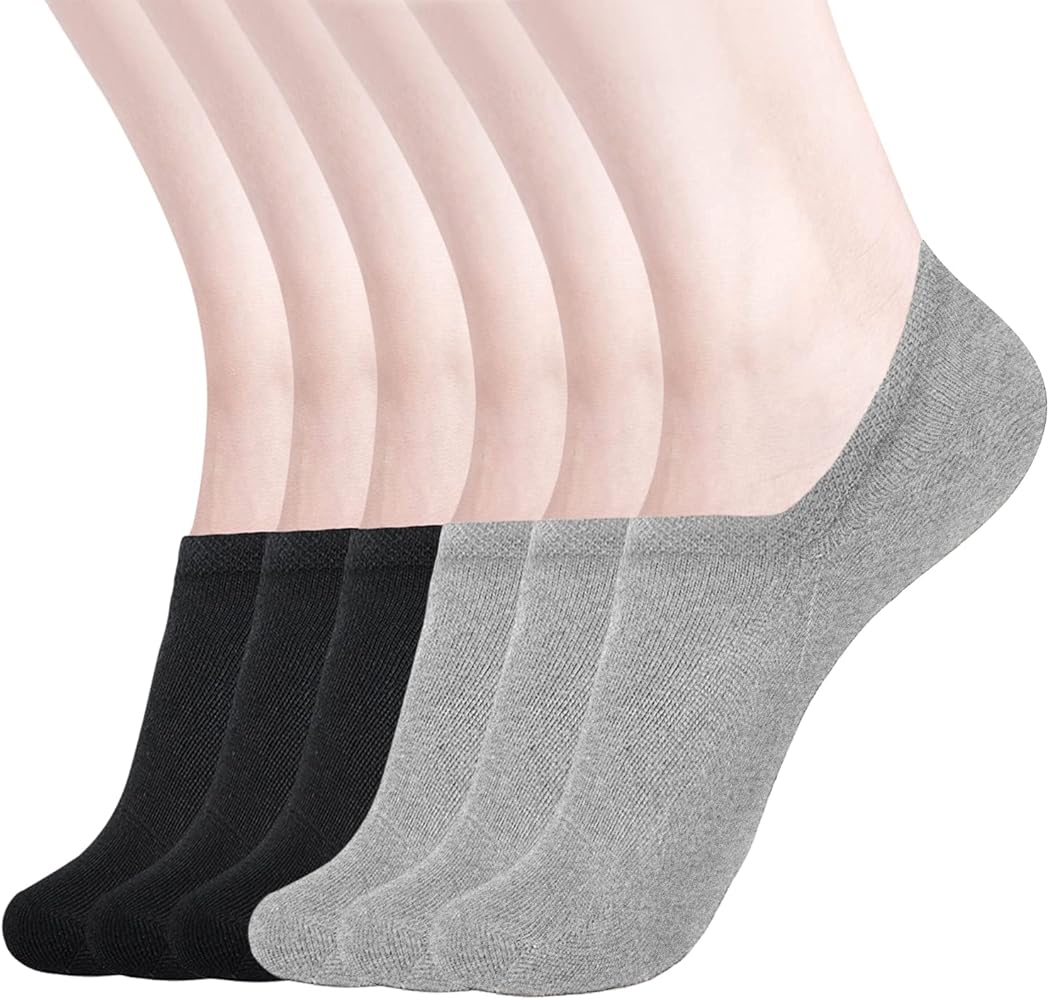 DIBAOLONG Womens No Show Socks Non Slip Flat Boat Line Low Cut Socks (6-12 Packs)