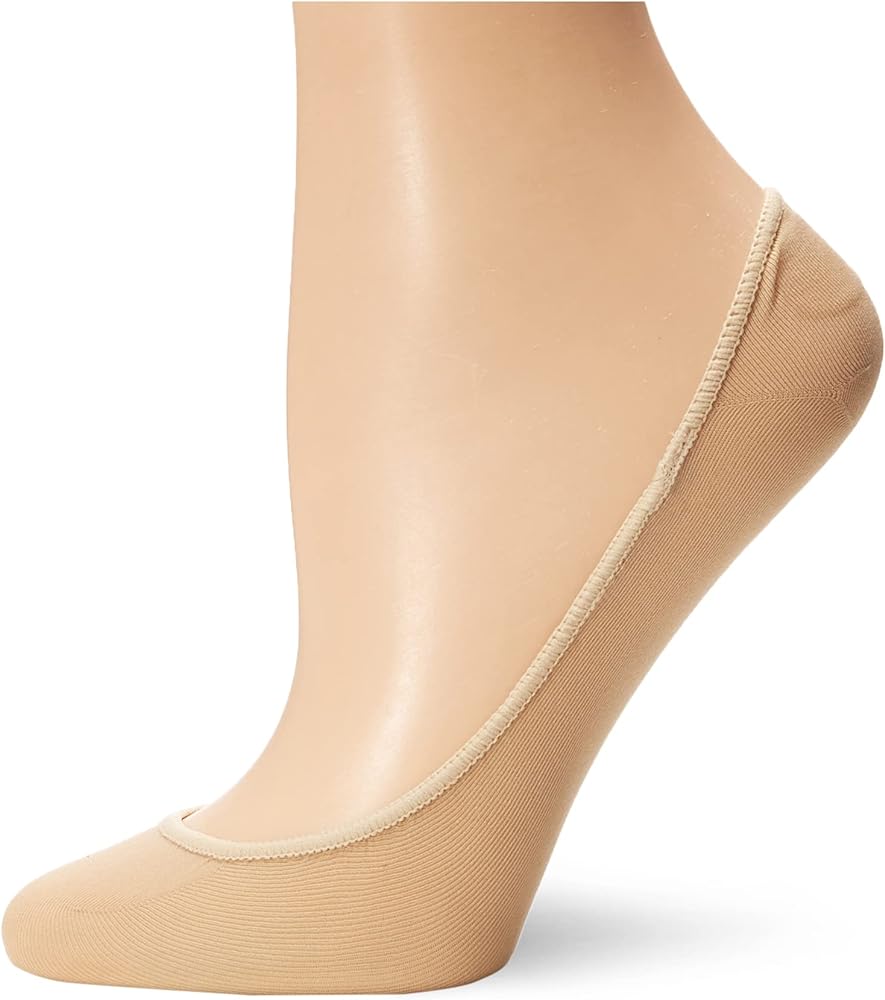 HUE Women's Low Cut Shade Match Liner Sock With Heel Gel Tab