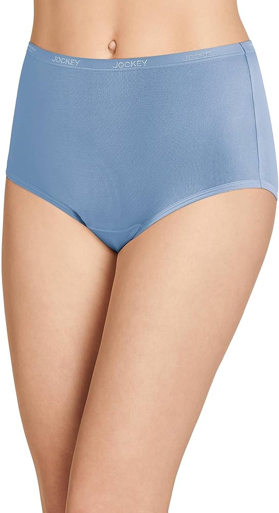 Jockey Underwear Women Briefs - Worry Free Cotton Stretch, Moderate Absorbency, Period Underwear for Women