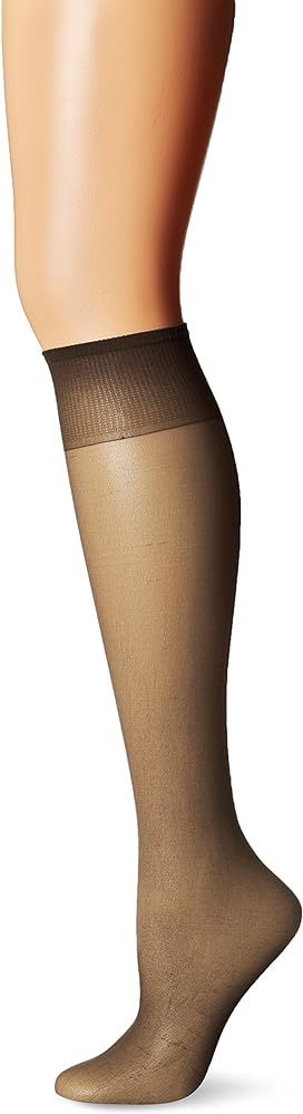 L'eggs Women's Brown Sugar Knee High Sheer Toe Panty Hose