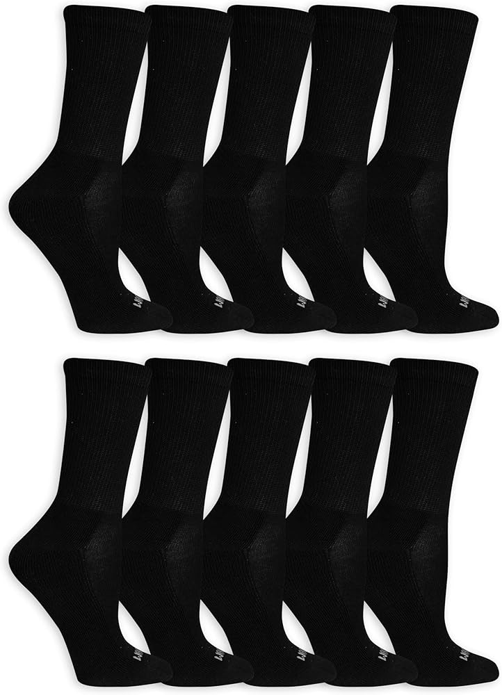 Fruit of the Loom Women's Everyday Soft Cushioned Socks-10 Pair Packs