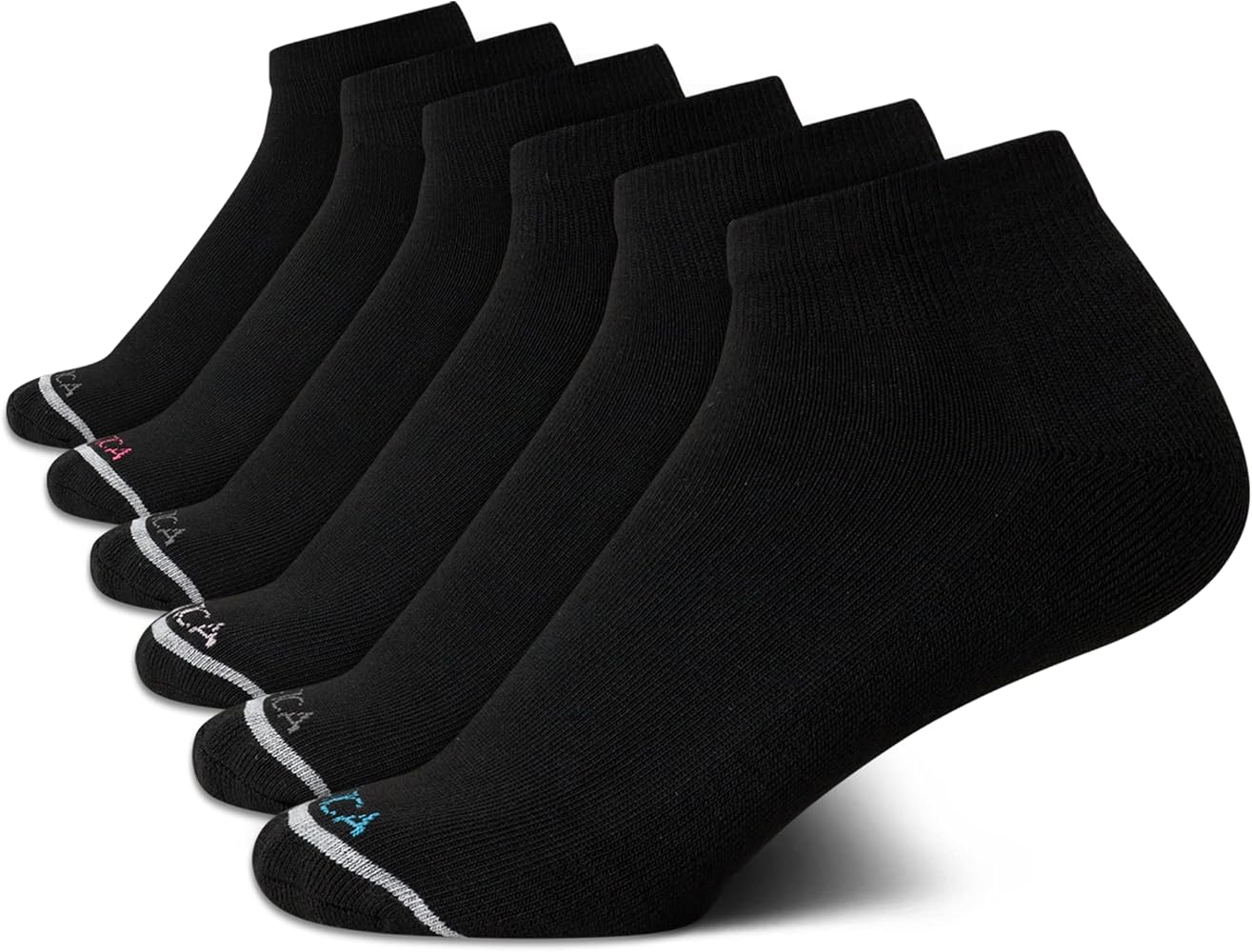 Nautica Women's Comfort Cushioned Quarter Cut Moisture Control Athletic Socks (6 Pack)