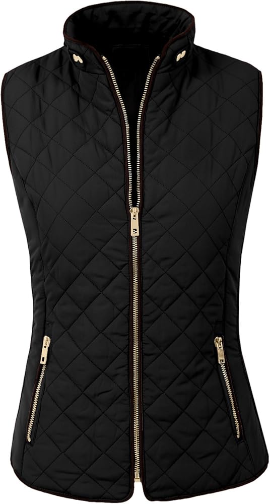 NE PEOPLE Womens Lightweight Quilted Padding Zip Up Vest Gilet(S-3XL)