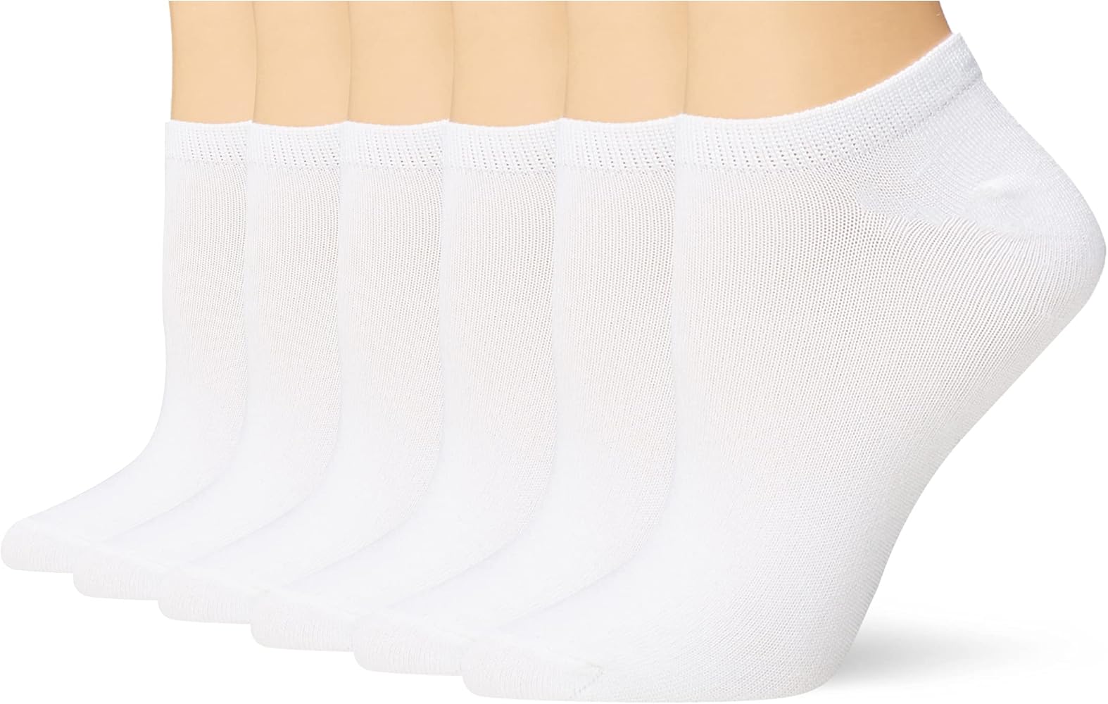 HUE Women's Supersoft No Show Liner Socks 6 Pair Pack