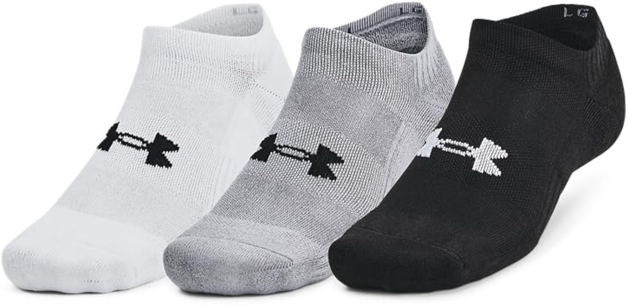 Under Armour Unisex-Adult Training Cotton No Show Socks 3 Pack