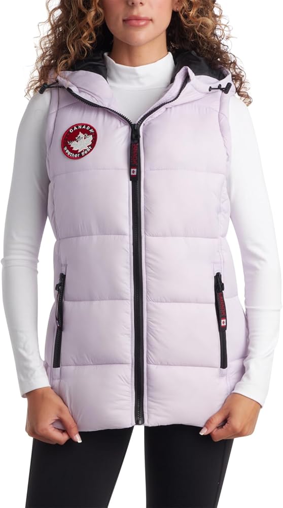 CANADA WEATHER GEAR Women’s Vest - Quilted Puffer Vest - Outerwear Sleeveless Jacket, S-XL