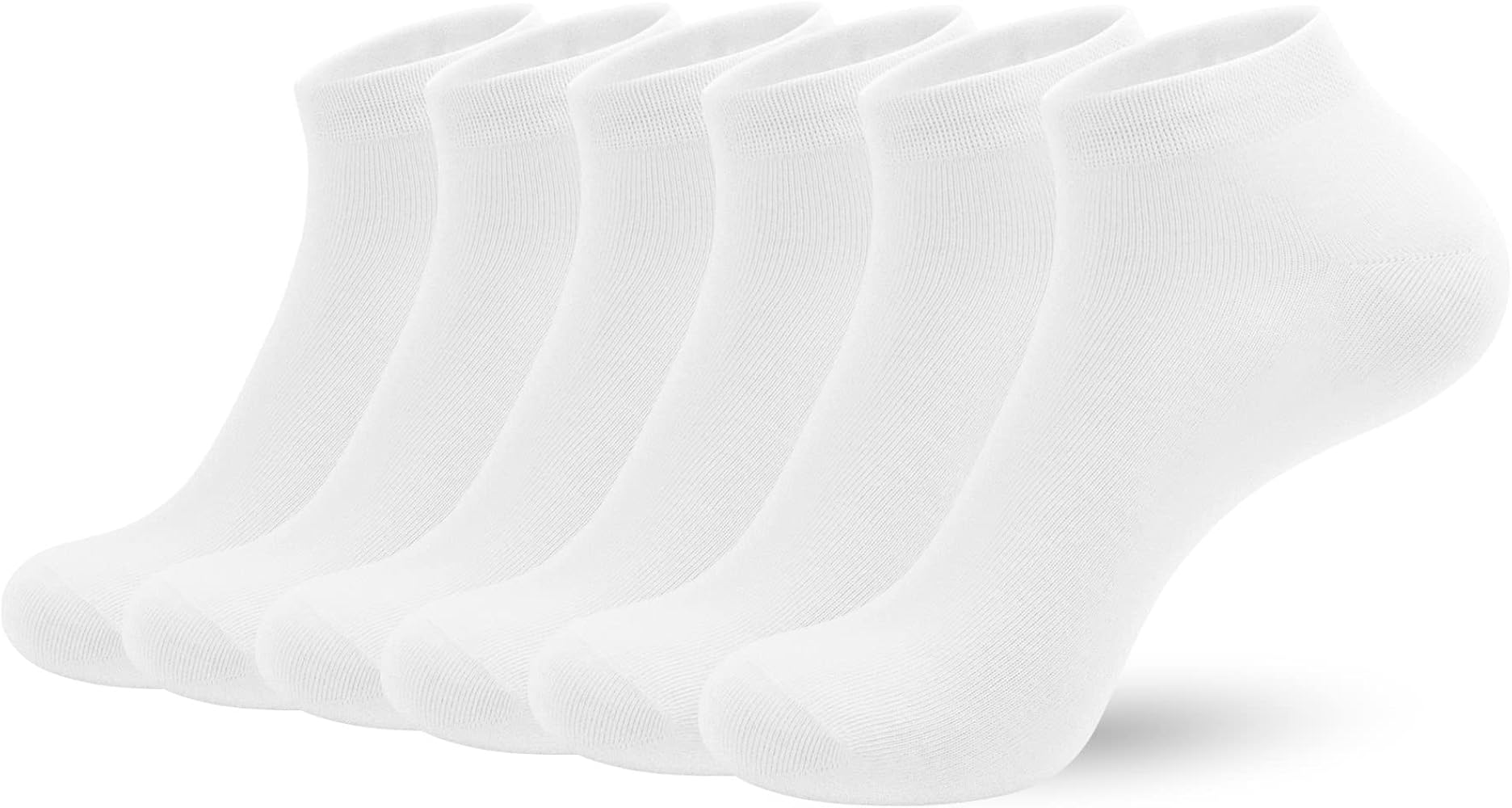 Women's Thin Ankle Low Cut Socks Rayon Bamboo Lightweight Flat Seam Athletic Sock, 6 Pack Ladies Running Sock