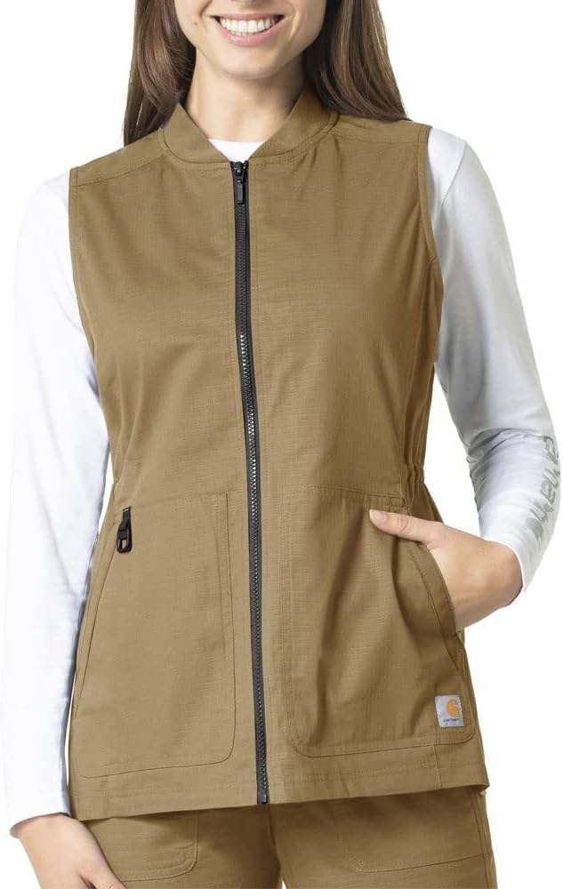 Carhartt Women's Women's Modern Fit Zip-Front Utility Vest