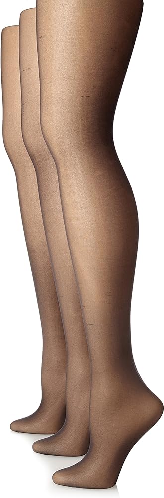 No Nonsense womens Control Top Pantyhose With Sheer Toe