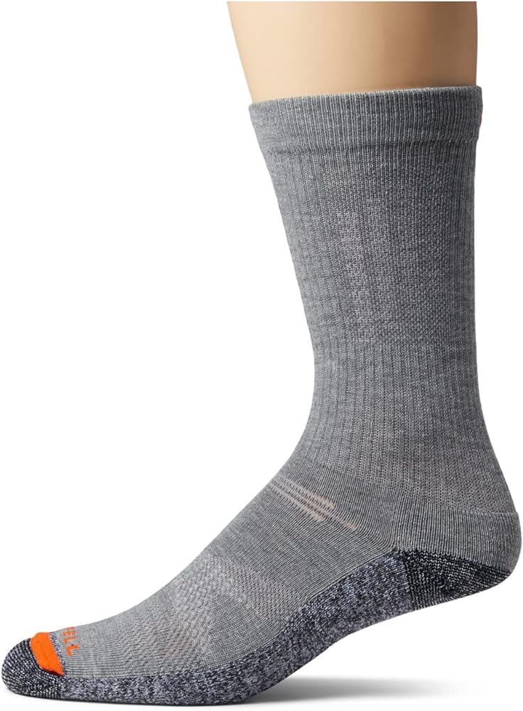 Merrell Men's and Women's Lightweight Work Socks-3 Pair Pack-Unisex Repreve with Durable Reinforcement