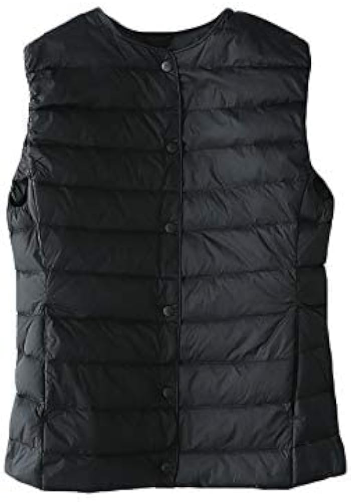 Womens Lightweight Puffer Jacket Padded Vest Packable Down Copped Coat Tops Warm Winter Outdoor