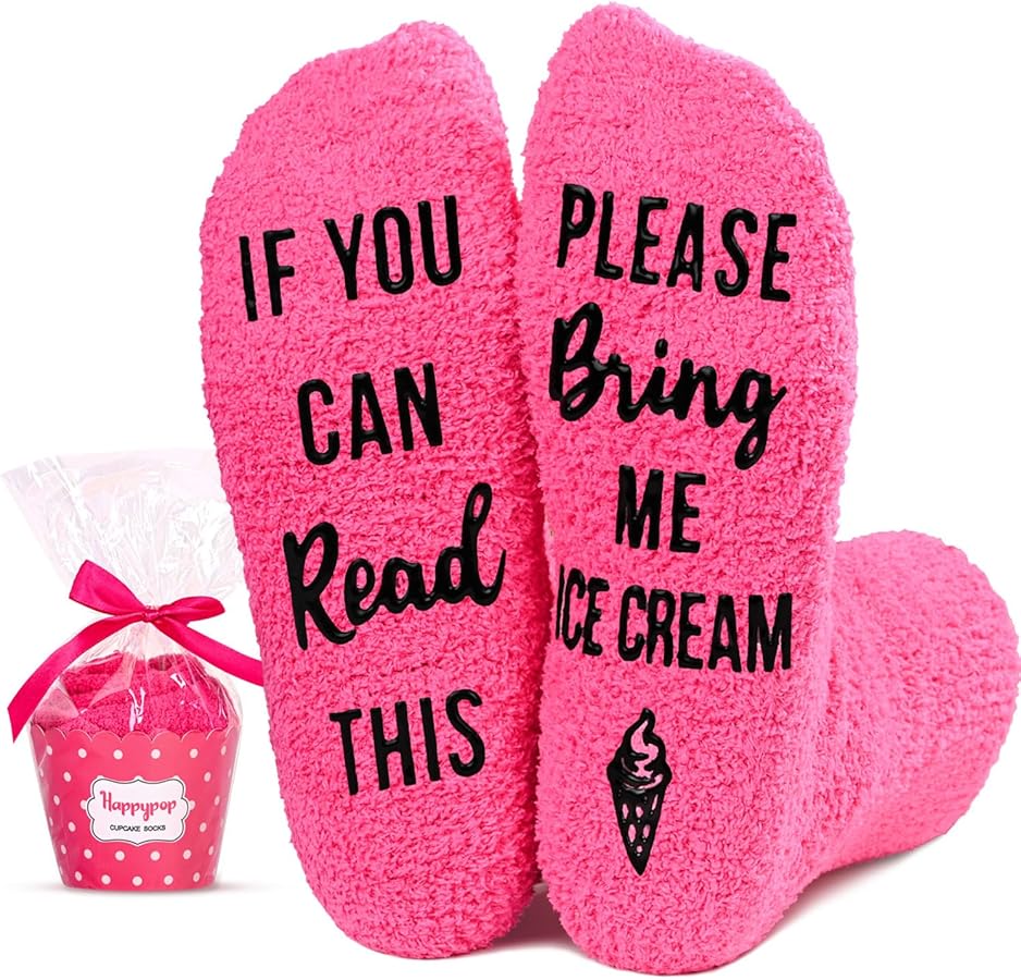 HAPPYPOP Cupcake Socks Ice Cream Taco Gifts - Popcorn Hot Dog Gifts Taco Chocolate Socks Food Socks