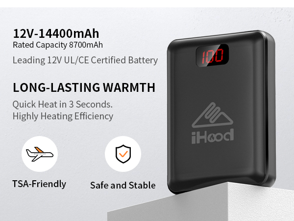 12V Heated jacket battery