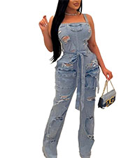 denim jumpsuit