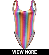 rainbow metallic swimsuit