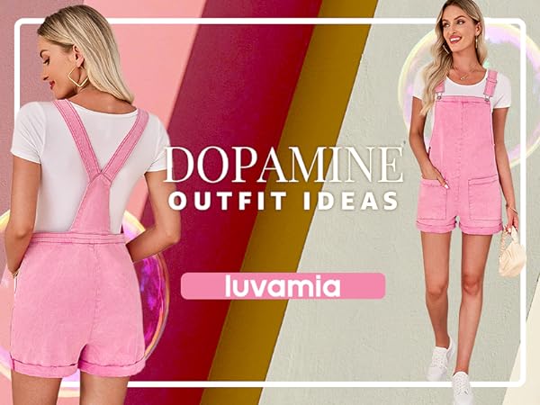 pink overalls women