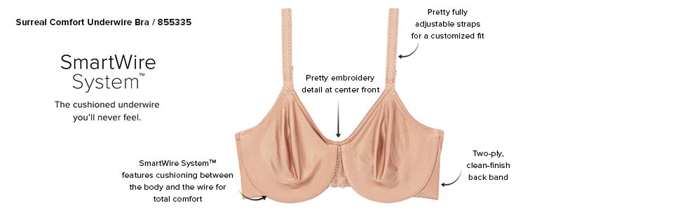 surreal comfort full figure underwire bra