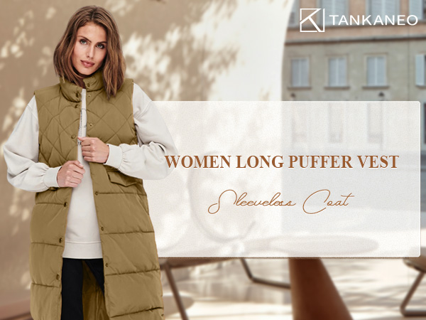 women long puffer vest