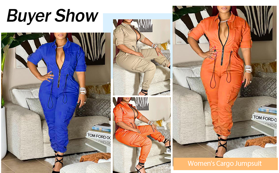 women''s cargo jumpsuit