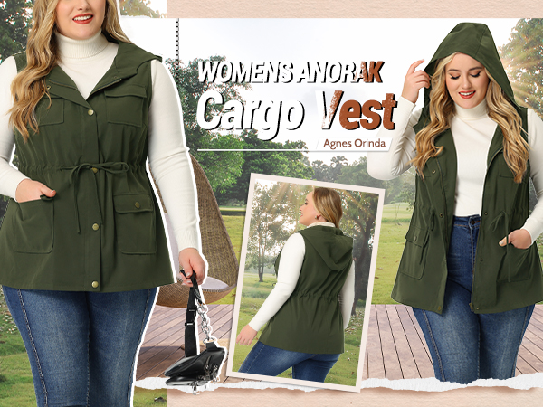 Agnes Orinda Plus Size Anorak Jackets