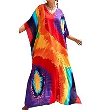 FEOYA Women''s Printed Kimono Beach Cover Up Swimsuit 