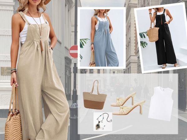 korebow wide leg jumpsuit for women spring summer