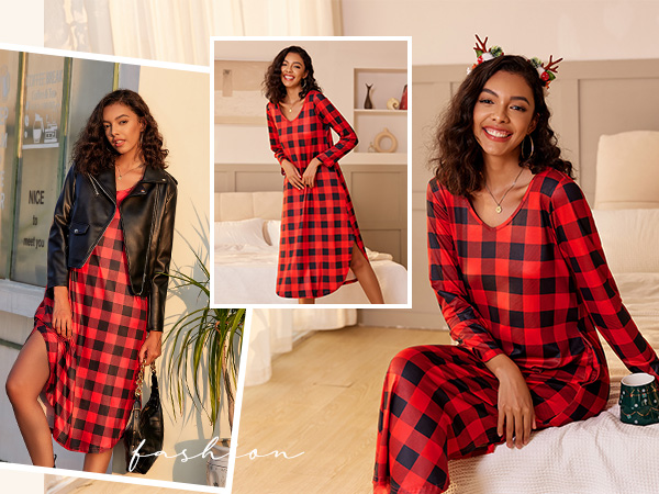 plaid sleepdress